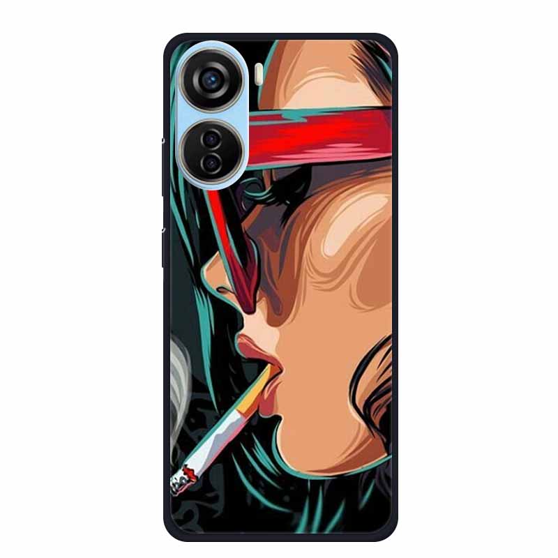 For ZTE Axon 40 LITE Case Popular Picture Black Silicone Soft Back Cover Case For ZTE Axon 40 Lite Case 40Lite Phone Cover Coque