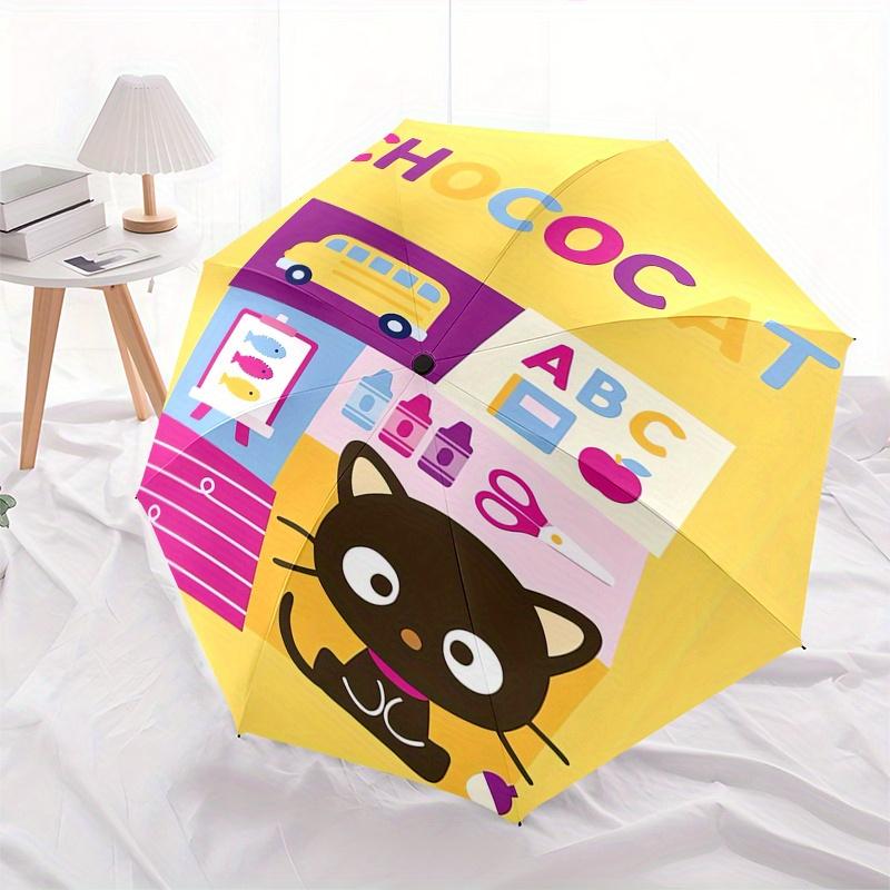 Chococat,Sanrio Automatic Umbrella-Foldable, Durable 8-Bone Design, Compact and Stylish, Great for Camping, Halloween, Christmas, Mother's D