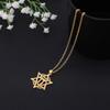 Lemegeton chai Pendant Necklace Men David Star Necklace Gold Color Chain Necklace Religious Symbols Jewelry Israel Je