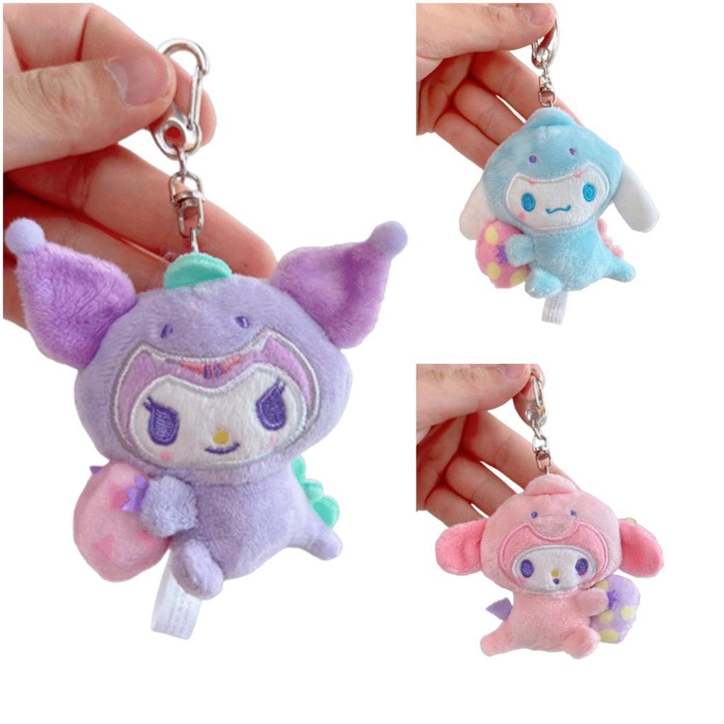 Sanrio Cinnamoroll Melody Kuromi Plush Doll Keychain Bag Pendant Gift