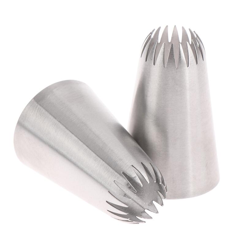 D66 #18 Duză pentru glazură cu stea deschisă Vârf pentru țevi Sfaturi pentru decorarea torturilor din oțel inoxidabil