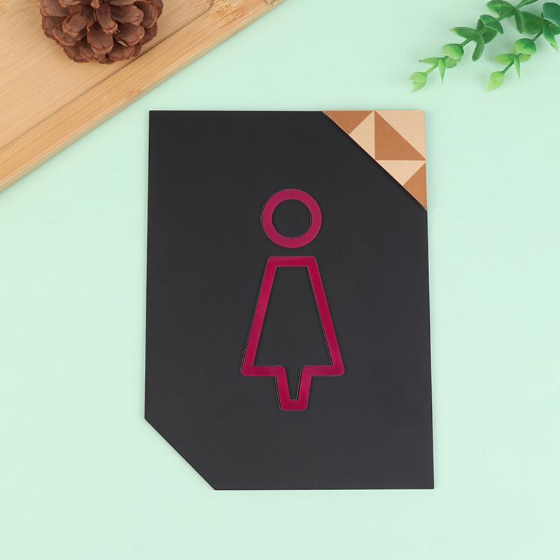 Bathroom Instruction Sign Restroom Signage Wc Wall Sticker Hotel Restaurant Public Shope Toilet Signage