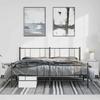 VidaXL Cadre de lit métal avec tête de lit-pied de lit noir 193x203 cm 352504