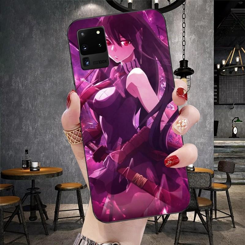 Akame Ga Kill Esdeath Phone Case For Samsung Galaxy S6 S7 S8 S9 S10 S21 S22 Plus Ultra Soft Black Phone Cover