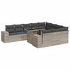 VidaXL Salon de jardin 11 pcs avec coussins gris clair résine tressée 3326873