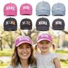 Fashion Washed Cotton MAMA MINI Embroidery Caps Vintage Breathable Parent-Unisex Baseball Hats Adjustable Baseball Cap