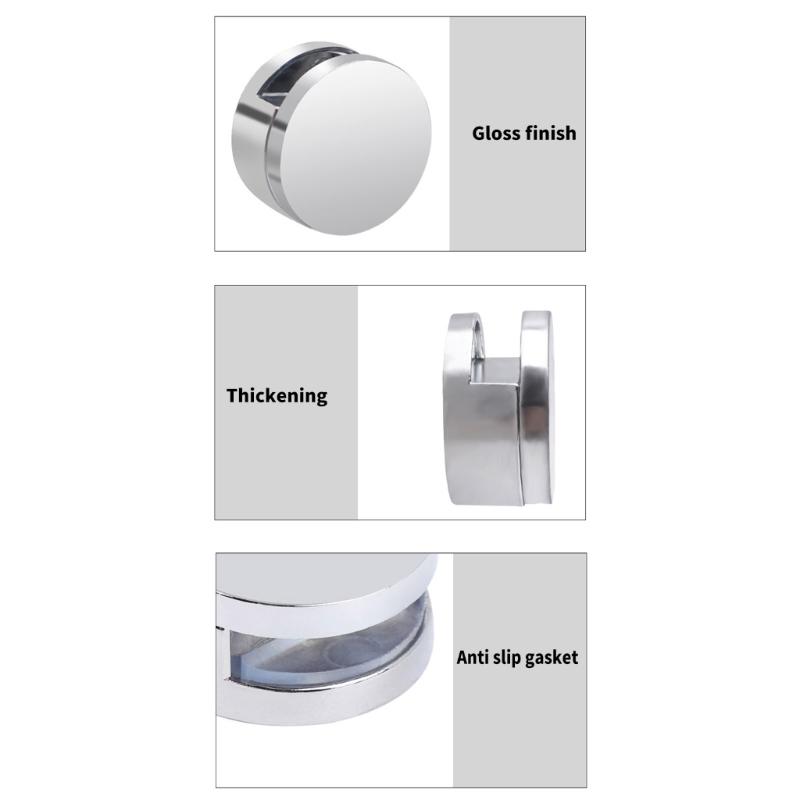 4Pieces Mirror Support Clip Sturdy Zinc Alloy Materials for Home Decoration and Interior Designs Projects Supplies