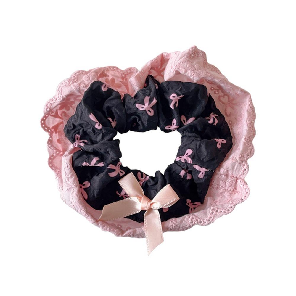 

Y2K Bow Hair Rope High Elastic Balletcore Hair Ring Elegant Bow Hair Scrunchies Party білий