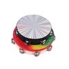 8/10 In Wooden Tambourine Handbell Hand Drum W/ Double Row Jingles Laser/Rainbow Drum Head Musical Percussion Instrument