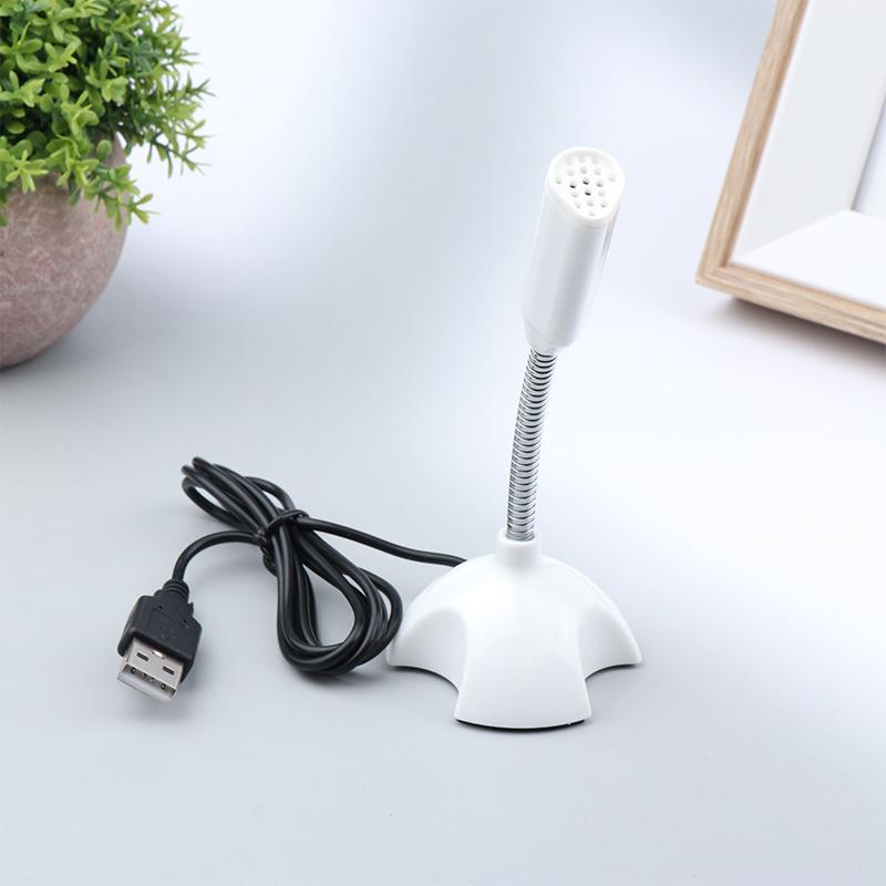3.5Mm Laptop Microphone Usb Desktop Stand Mic With Holder For Studio Speech Singing Gaming Streaming