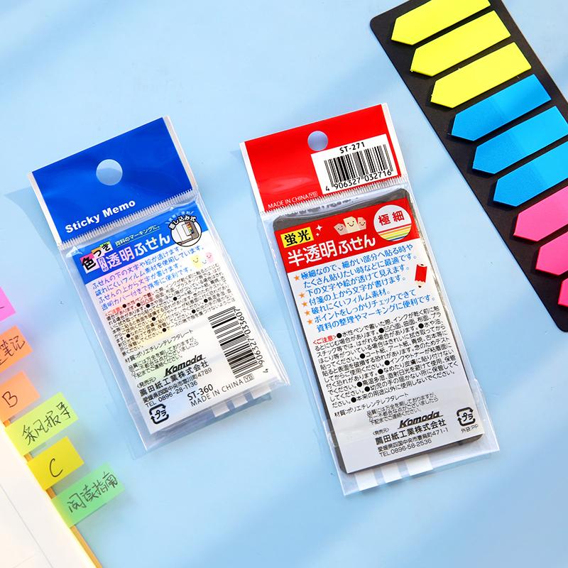 1pcs Translucence Color Sticky Memo PET Fluorescent Notes Pad Adhesive Planner Diary Stickers Index Post