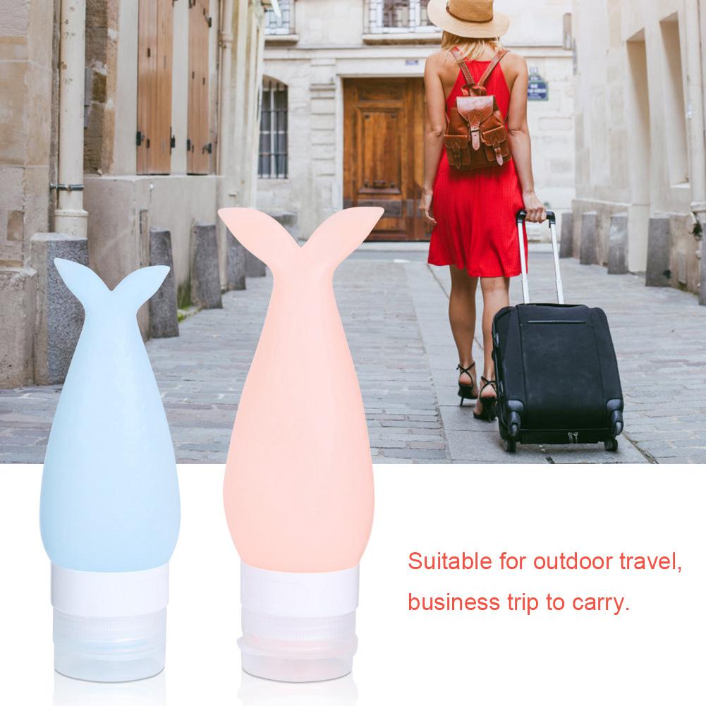 2 Stück Tragbare Silikon Reise Squeeze Flasche Kosmetik Duschgel Lotion Behälter für Geschäftsreise