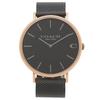Coach Charles Black Ion Dial Black Mesh Bracelet Watch for Men - 14602470