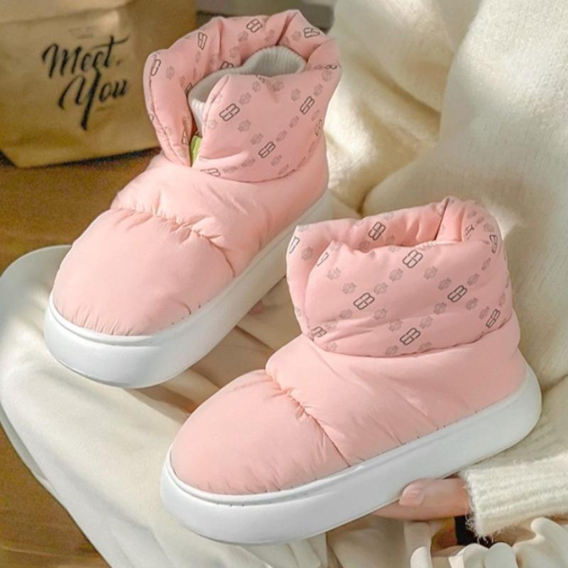 Waterproof Down Women Cotton Shoes Keep Warm Plush Thick Bottom Non-Slip Winter Snow Boots Outside Female Platform Footwear