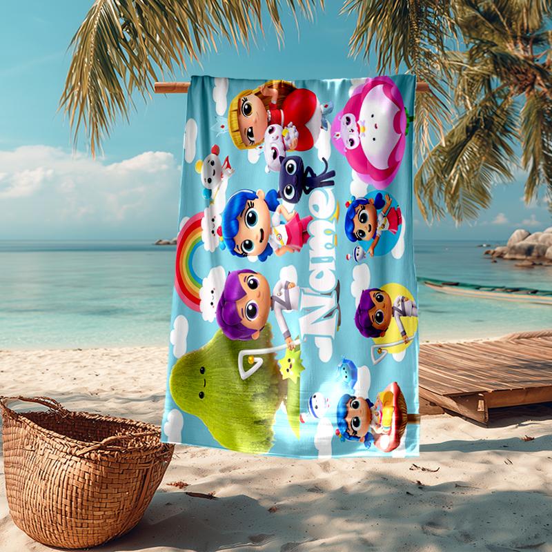 Custom Name Ultra-Soft Beach Towel with True and the Rainbow Kingdom Theme,Ideal for Pool - Camping, Diving - Perfect Travel Essential, Vibrant Beach