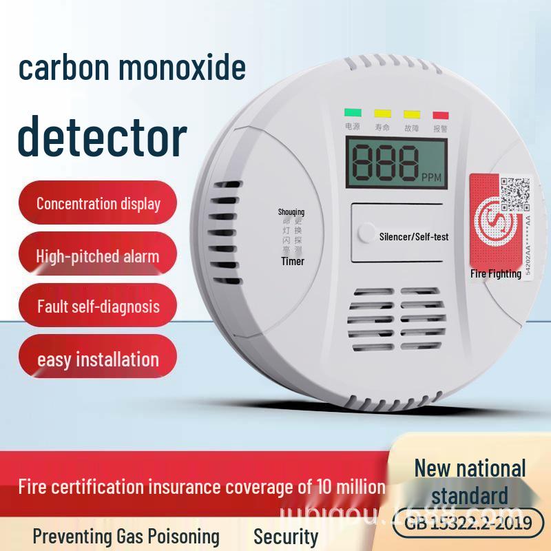 Battery-Powered Indoor Carbon Monoxide and Gas Detector