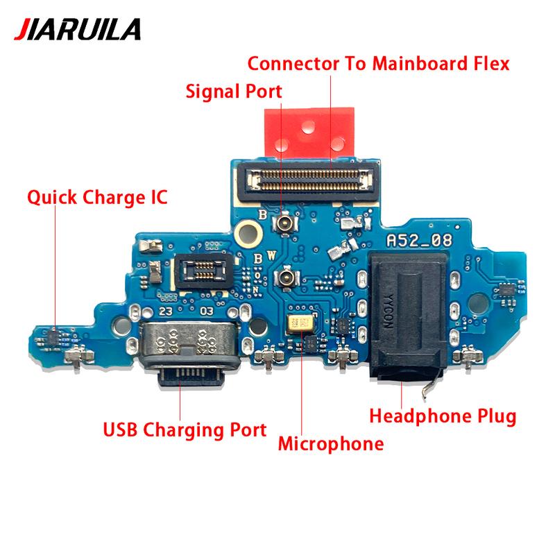 Per Samsung A13 A23 A33 A53 A52 A72 A14 A24 A34 A54 4G 5G Porta di Ricarica USB Connettore Dock Caricatore Scheda con Cavo Flessibile Micro