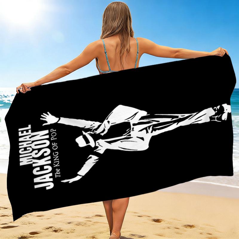 1Pc Michael Jackson Pop Beach Towel Quick Dry Multiuse For Beach Pool Gym Yoga Home Travel Christmas Halloween Xmas Gift N1291