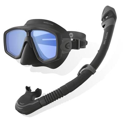 WATERTIME Snorkeling Goggles for Adults - Anti-Fog, Waterproof, and UV Protection - Unisex, Anti-Fog, Tempered Glass, Leak-Resistant, Wide-Angle View