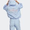Adidas Originals Kleeblatt-Logo Buchstaben-Print Gestreiftes Muster Kapuzenjacke Damenjacke Hellrosa Blau IP3769