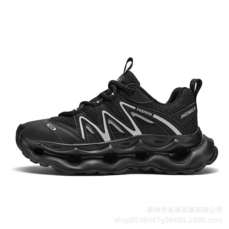 Casual shoes Lightweight thick-soled cushioning mesh shoes Outdoor light luxury Hong Kong style sports dad shoes 39 чёрный