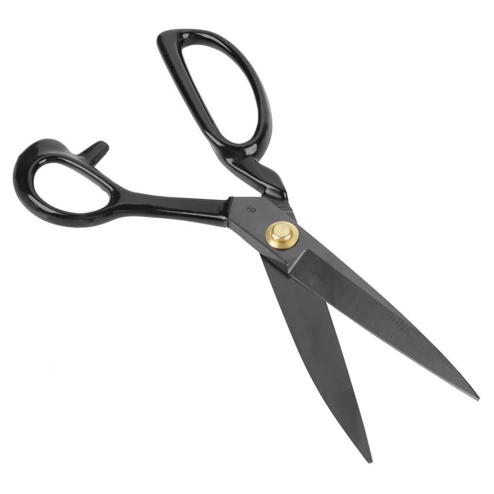 9IN Carbon Steel Leather Sewing TPR Handle Clothes Scissors Assembly