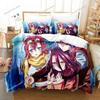 New No Game No Life Bedding Set Single Twin Full Queen King Size Bed Set Adult Kid Bedroom Duvet Cover Sets 3D Print Game Anime
