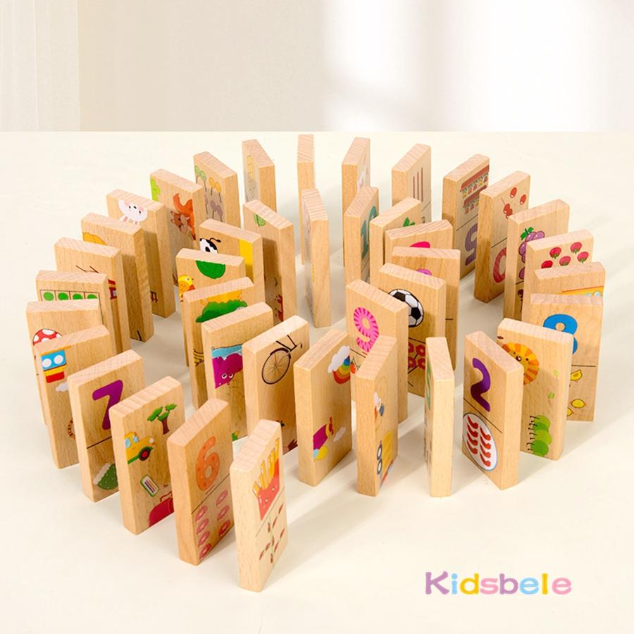 Montessori Number Animal Cognitive Matching Puzzle Wooden Jigsaw Educational Toy Hand-Eye Coordination Toddler Birthday Gift