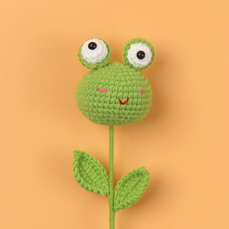 Animal Crochet Bouquet Cute Cartoon Hand-knitted Artificial Flower Fake Flower Kids Gift Easter Decoration 2025 Kids Gift