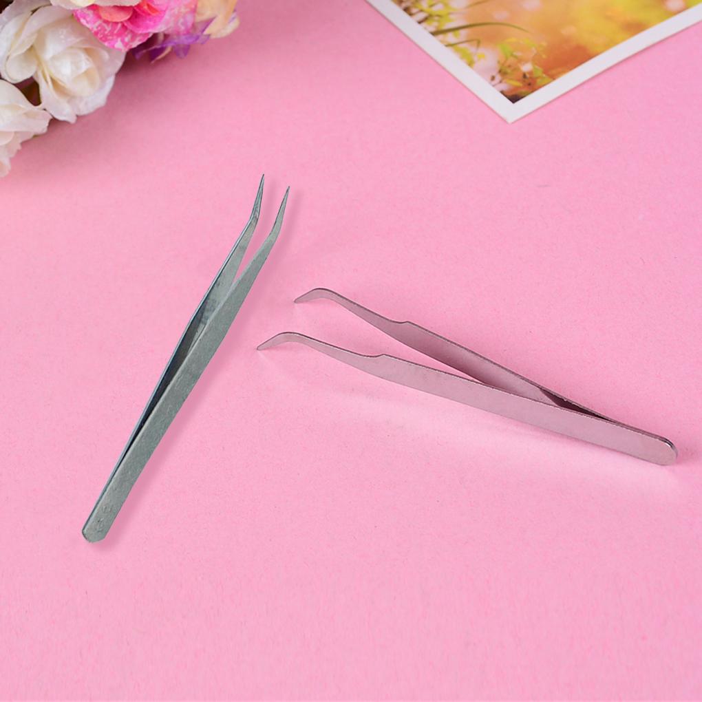 Pack of 10 Tweezers Professional Jewelry Tools Paper Folding Stainless Steel Repair Accessories Forceps for Crafts Scrapbooking