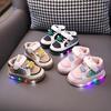 Light Up Baby Pink Khaki Shoes Cute Sneakers Sports Girls Soft Bottom Toddler Shoes Children's Sneakers Child Kids Casual