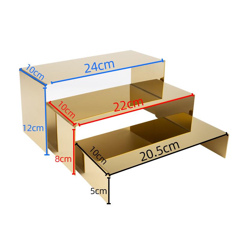 U Shape Stainless Steel Display Riser Stand, Shop Jewelry Bag Display Shelf For Dessert Cupcake Shoes Action Figure Display