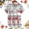 2026 Santa Claus Men's All-Season Casual Short-Sleeve Snowman Shirt