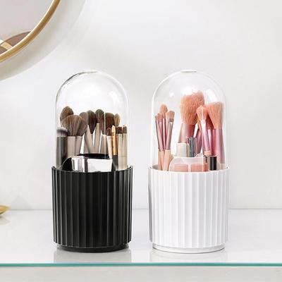 Make-up-Pinselhalter, staubdichter Kosmetik-Organizer, drehbare Desktop-Aufbewahrungsbox, Make-up-Pinsel-Vitrine, Stift-Bleistift-Aufbewahrungsbox