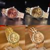 Rhinestone Three Women Eyes Steel Band Quartz Watch Decoratives Delicate Thin