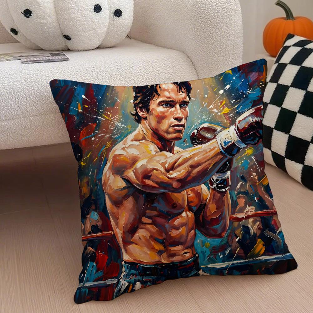Inspirational AArnold Schwarzenegger Cushion Cover Throw Pillow Cover Hidden Button Durable Polyester Chair Cushion