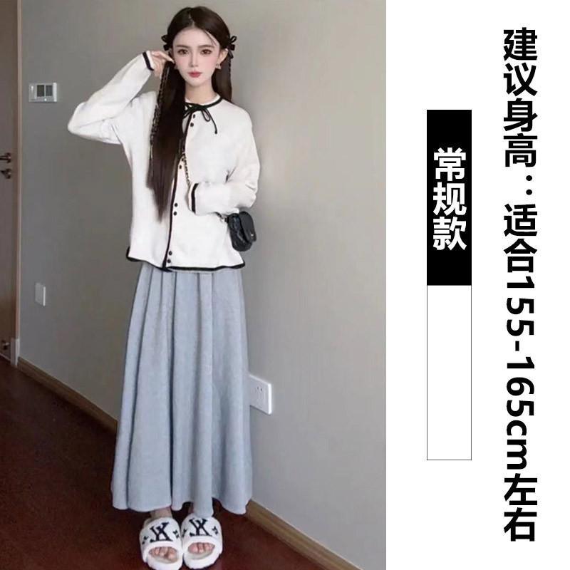 Glutinous rice culottes autumn and winter swinging wide-leg pants women's elastic waist loose and thin small casual glutinous rice pants