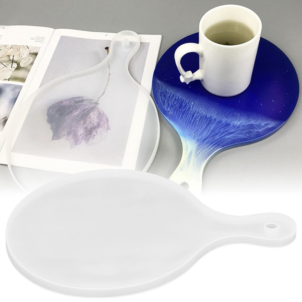 Round Silicone Tray Moulds Rectangle Cutting Board Handle Holes Cheese Cutting Board Large Silicone Mold Serving Board Circle