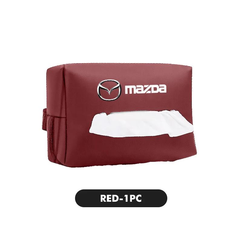 2025 Hot Car Paper Towel Bag Headrest Decor Tissue Seat Back Paper Box For Mazda Axela Atenza CX9 MX3 MX5 RX8 RX7 MX30 CX30