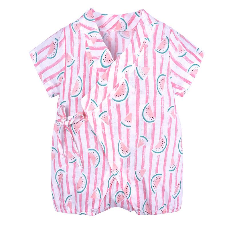 

Тонкая треугольная одежда для новорожденных, цельный комбинезон для мальчиков, летняя милая супер милая одежда с короткими рукавами 90cm