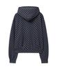 Parakeet Dot Drift Zip-Up Hoodie (Dark Navy)