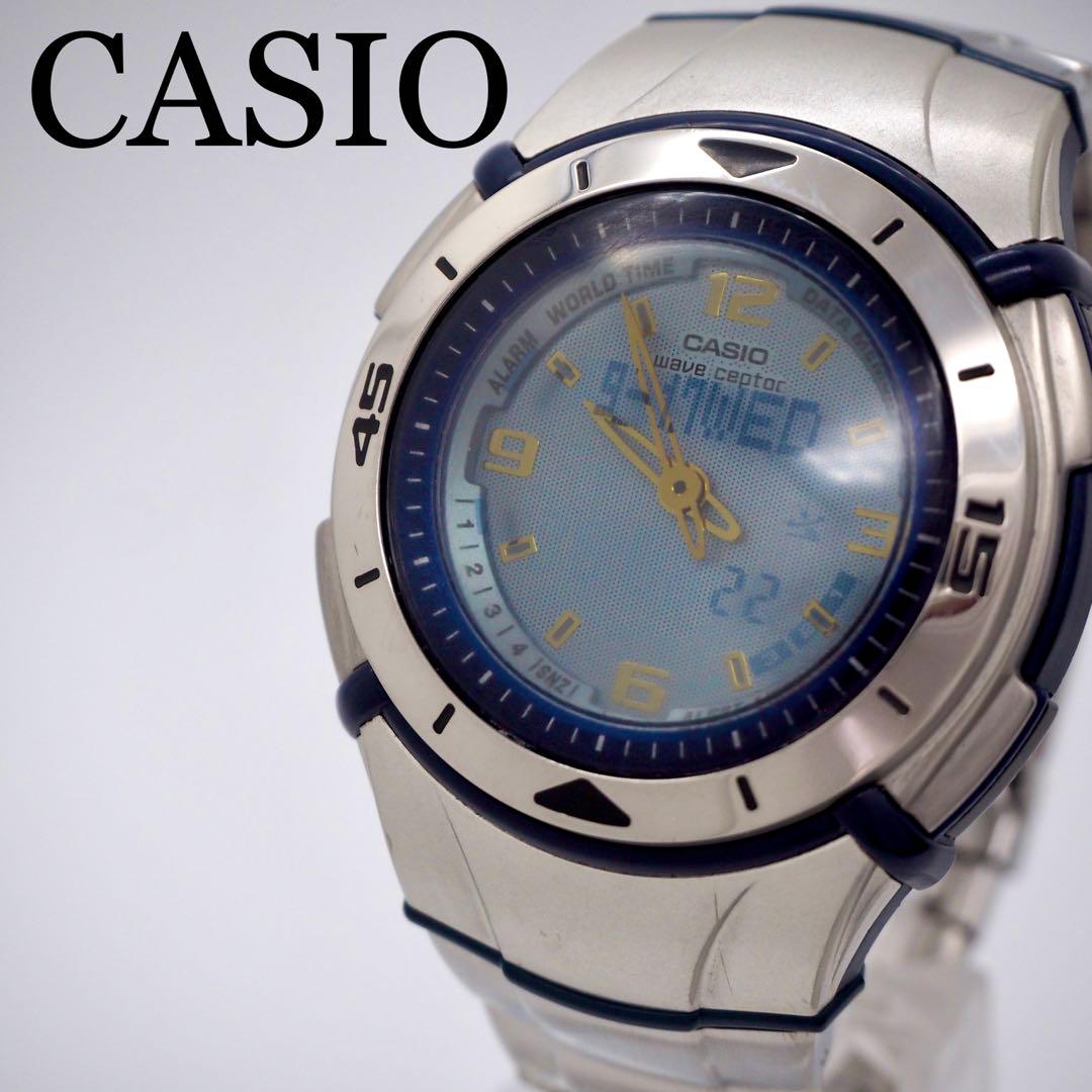 

[USED] 141 CASIO Men s Watch Radio-Controlled Solar Wave Ceptor Ana-Digi