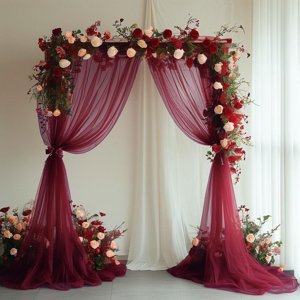 10/5/3/2/1M Wedding Tulle Backdrop Curtains,Sheer Backdrop Curtains,Birthday Party Baby Shower,Photography Backdrop Decoration