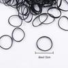 Durable Black Elastic Hair Ties for Women - High Elasticity, Thickened Rubber Bands for Secure Hair Styling