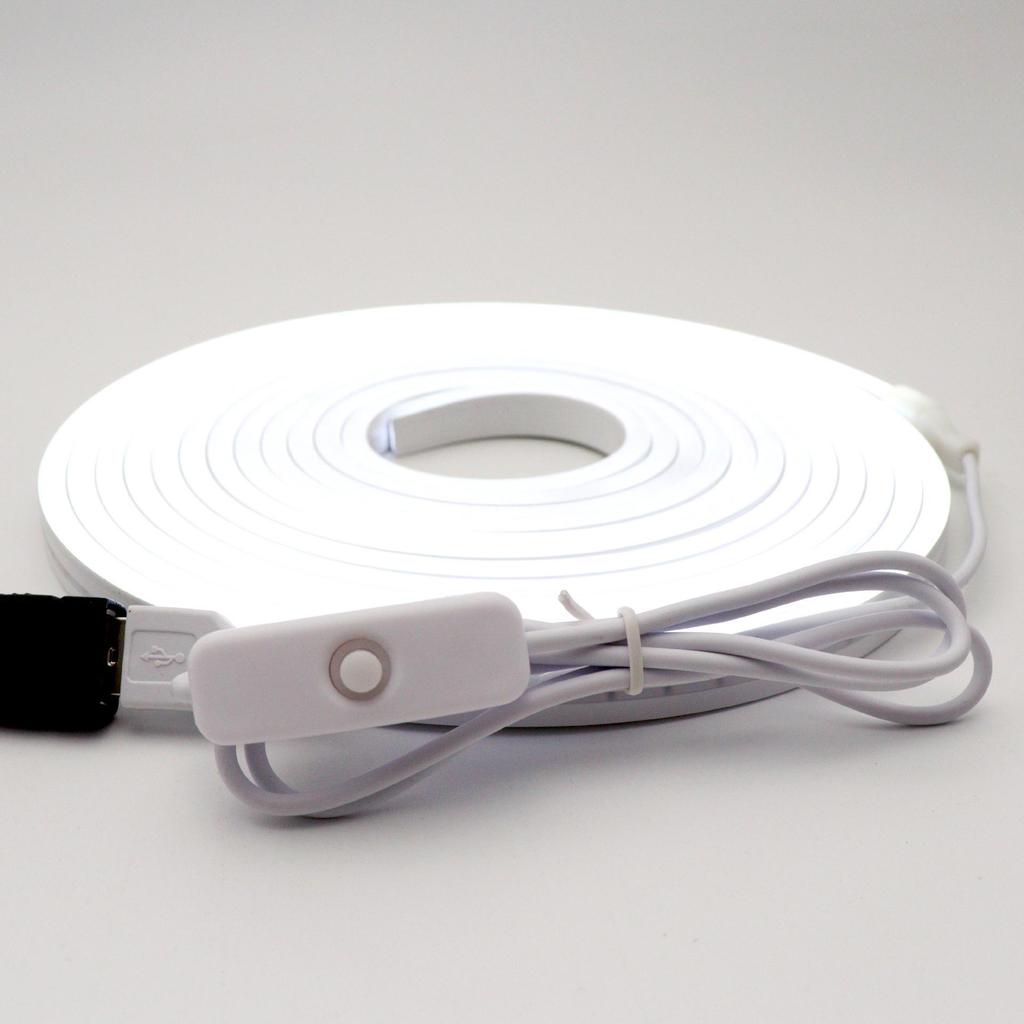 USB 5V LED Neon Light Strip with Button Switch - Frame Shaped Design
