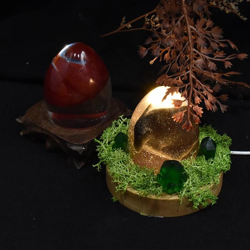 3D Dragon Egg Resin Molds Silicone Keychain Mold,3D Animal Ornaments Mold Dragon Egg Night Light Mold for DIY Crafts