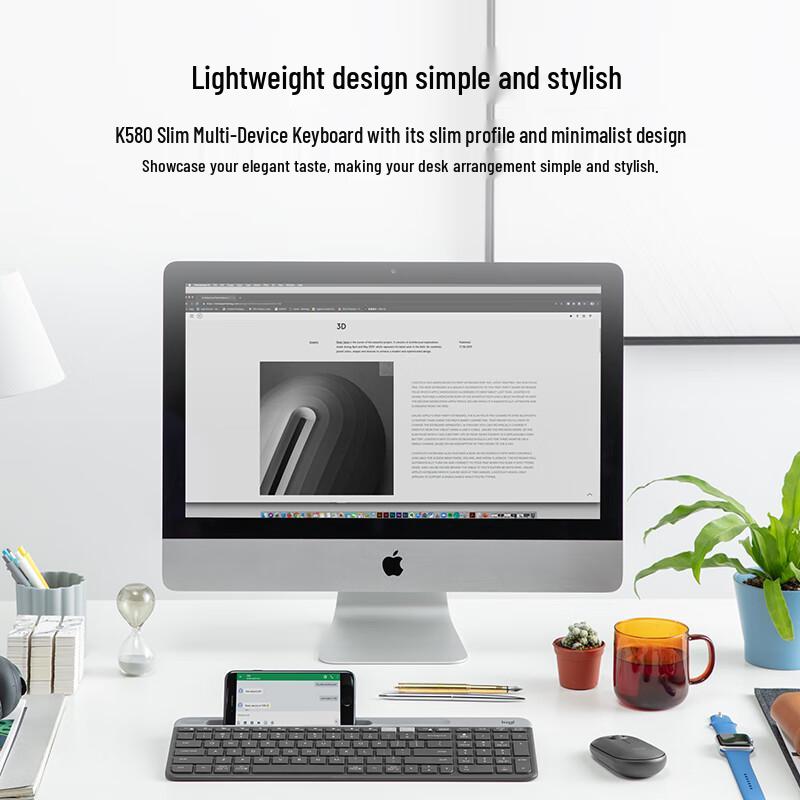 Logitech K580 Fashion Series Slim Multi-Device Wireless Keyboard