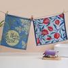 Yousheng Towel Reusable Cotton Kitchen Towels Highly Absorbent Gauze Fabric Soft Durable Double-Stitched Edges Hand-Painted Pattern Dining
