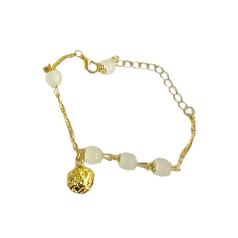 Small And Exquisite Fu Character Lucky Hetian Jade Bracelet Creative All-Match Auspicious Cute Temperament Party Jewelry Gift