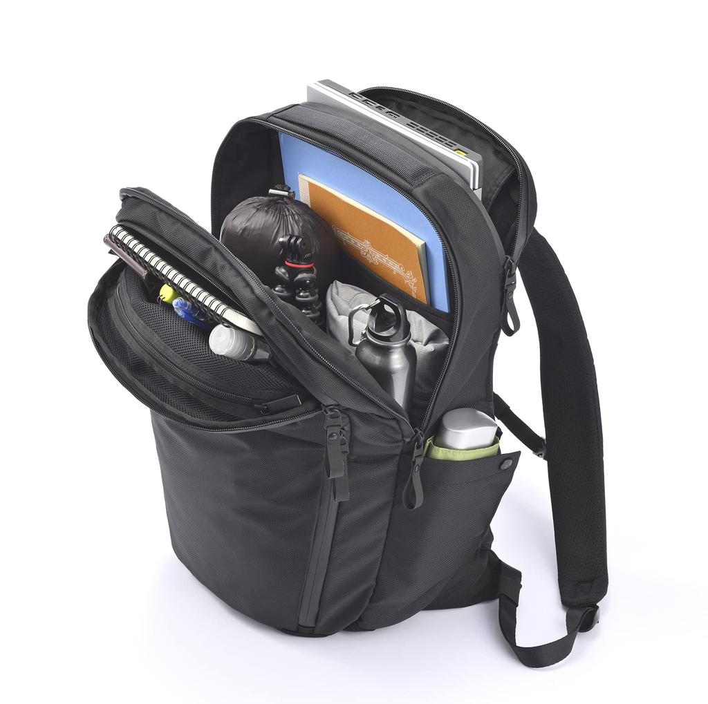 Ace Gene Business Backpack, A4 Size Compatible, Water-Resistant, Fits 15.6-inch Laptops, Air Mesh Backing, Rugmaster No. 67812, Men's, Black,